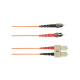 BLACKBOX OM2 50/125 MULTIMODE FIBER OPTIC PATCH CABLE - OFNR PVC, ST TO ST, ORANGE, 6-M ( FOCMR50-006M-STST-OR